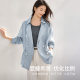 IHIMI Haimi linen ແອວປະສົມ windbreaker ສໍາລັບແມ່ຍິງ