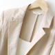 IHIMI Haimi linen blended suit jacket ສໍາລັບແມ່ຍິງ