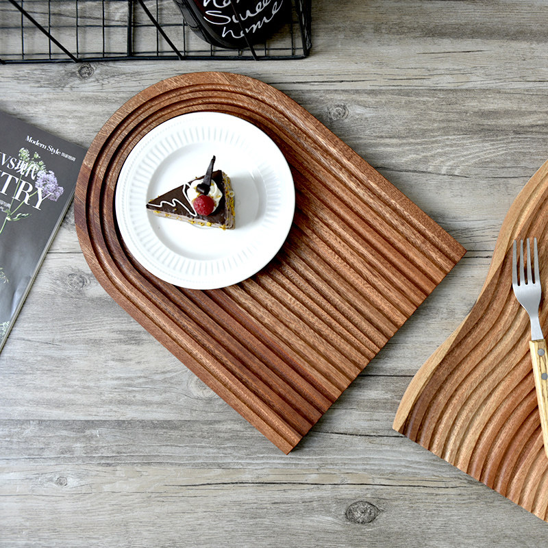 乌檀木多用途托盘香薰木摆件拍照道具餐盘下午茶盘甜品台面包板,淘宝优惠券,粉丝福利购,淘宝优惠卷