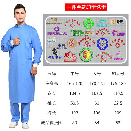 医护之星手术衣医护专用纯棉口腔种植手术室工作服男女外科手术服 - 图3