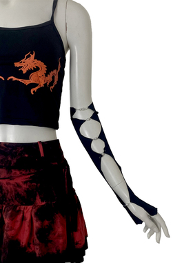 其他女涤纶个性防晒钉珠手袖新款