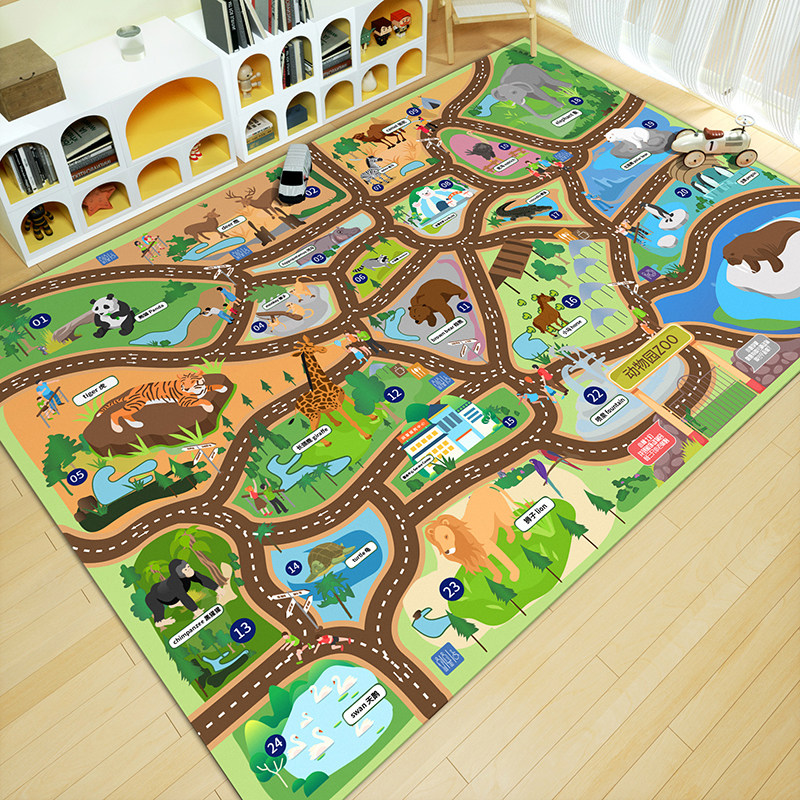 地垫停车场儿童爬行垫游戏赛道公路交通定制幼儿园客厅早教卧室地,淘宝优惠券,粉丝福利购,淘宝优惠卷