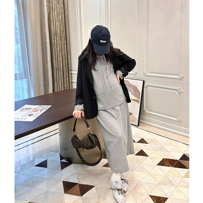 LeoMami孕妇装秋款慵懒风抓绒卫衣半身裙套装时尚宽松休闲两件套,淘宝优惠券,粉丝福利购,淘宝优惠卷