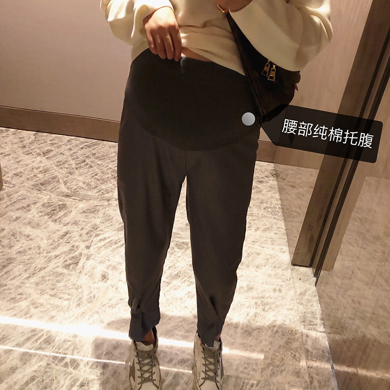 【LeoMami】设计感孕妇裤子春装休闲显瘦垂感孕妈九分直筒裤外穿,淘宝优惠券,粉丝福利购,淘宝优惠卷
