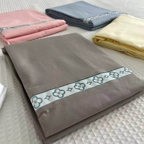 外贸库存特价处理简约纯棉床单单件厚实100%全棉四季款斜纹睡单甩 - 图0