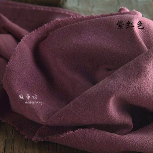 麻布坊秋冬加厚加密砂洗竹节棉麻布料复古风服装包包布每米500克 - 图0