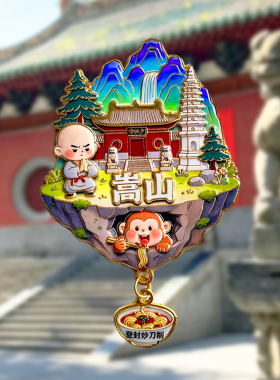 郑州金属文创冰箱贴城市旅游纪念品伴手礼二七塔嵩山少林寺玉米楼
