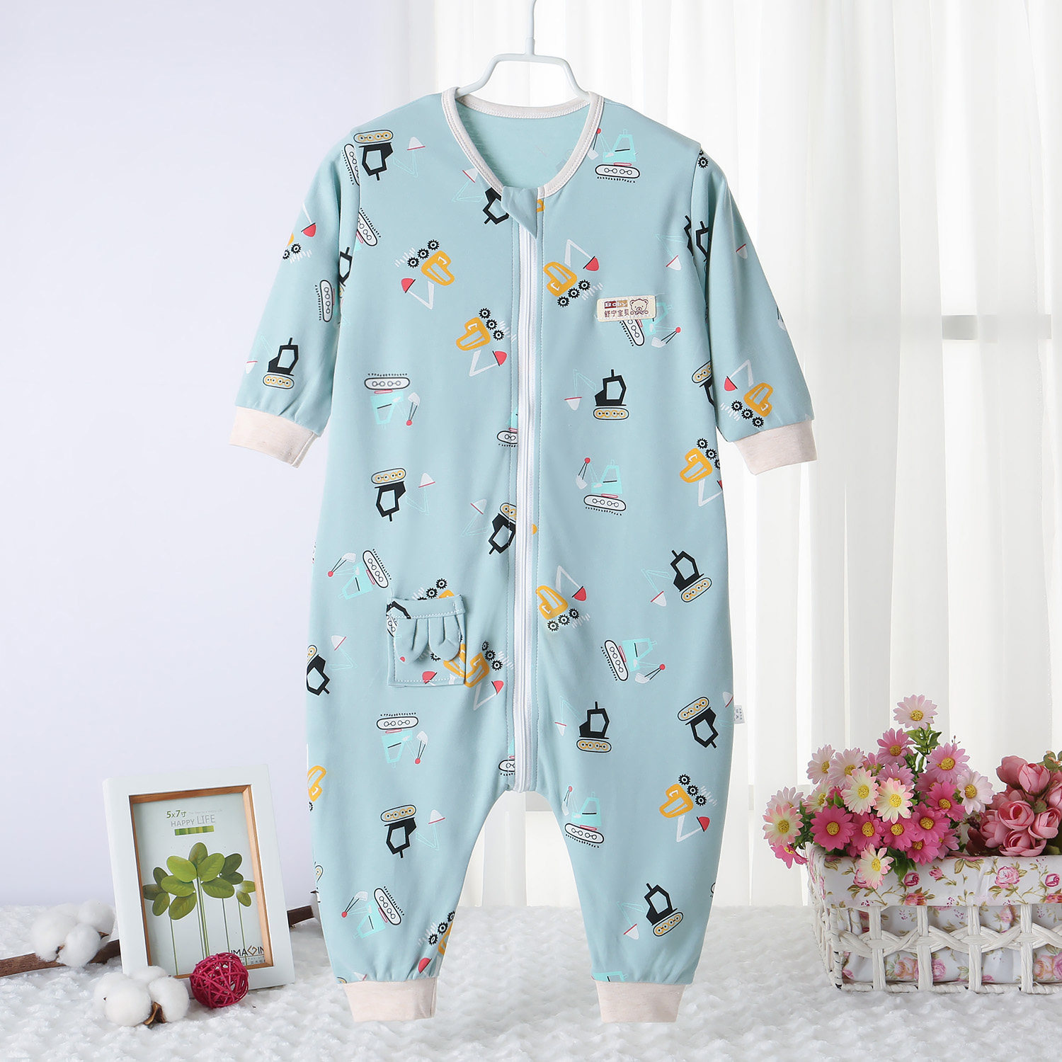 婴儿纯棉睡袋夏季保暖分腿防踢被空调房儿童春秋薄款宝宝连体睡衣,淘宝优惠券,粉丝福利购,淘宝优惠卷