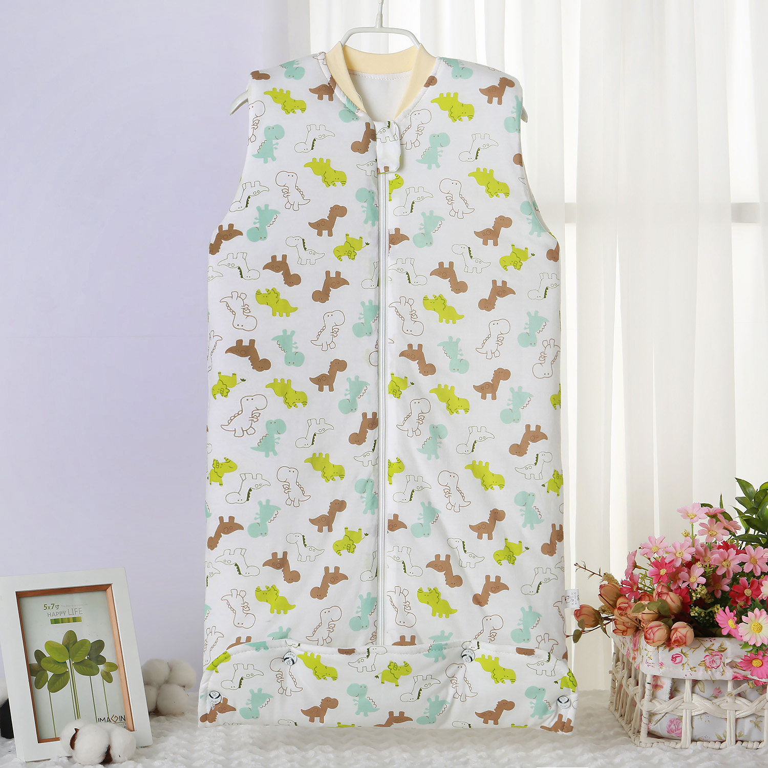 春秋薄棉婴儿睡袋纯棉无袖信封式防踢被一体无袖宝宝儿童保暖神器,淘宝优惠券,粉丝福利购,淘宝优惠卷