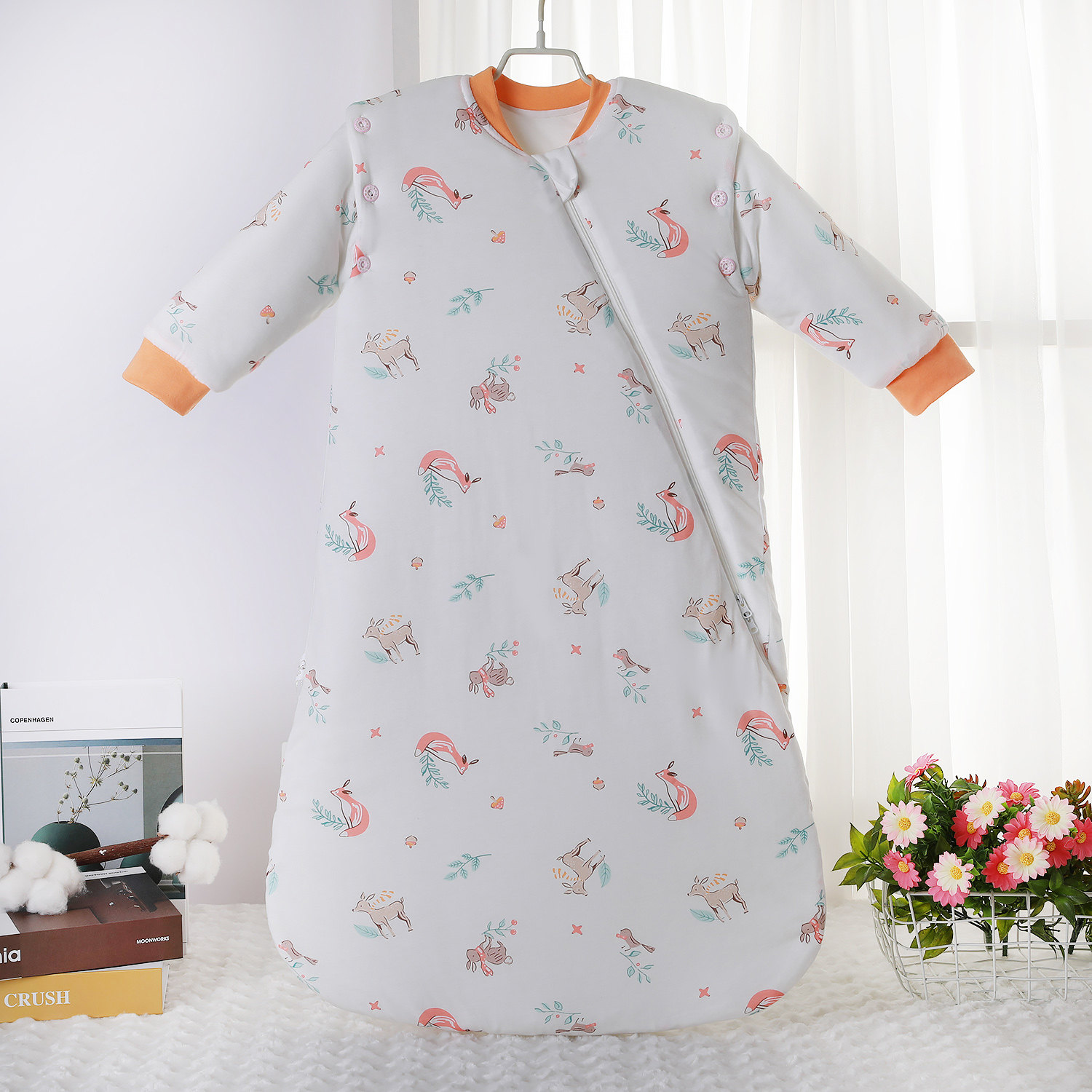 婴儿睡袋春秋冬款中厚宝宝儿童保暖一体式新生儿蘑菇防踢被0-1岁,淘宝优惠券,粉丝福利购,淘宝优惠卷