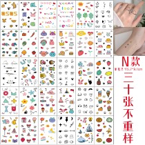 Cartoon Tattoo Sticker Cute Face Sticker Colorful original men and women Weningins Wind and waterproof children finger persistent stickers