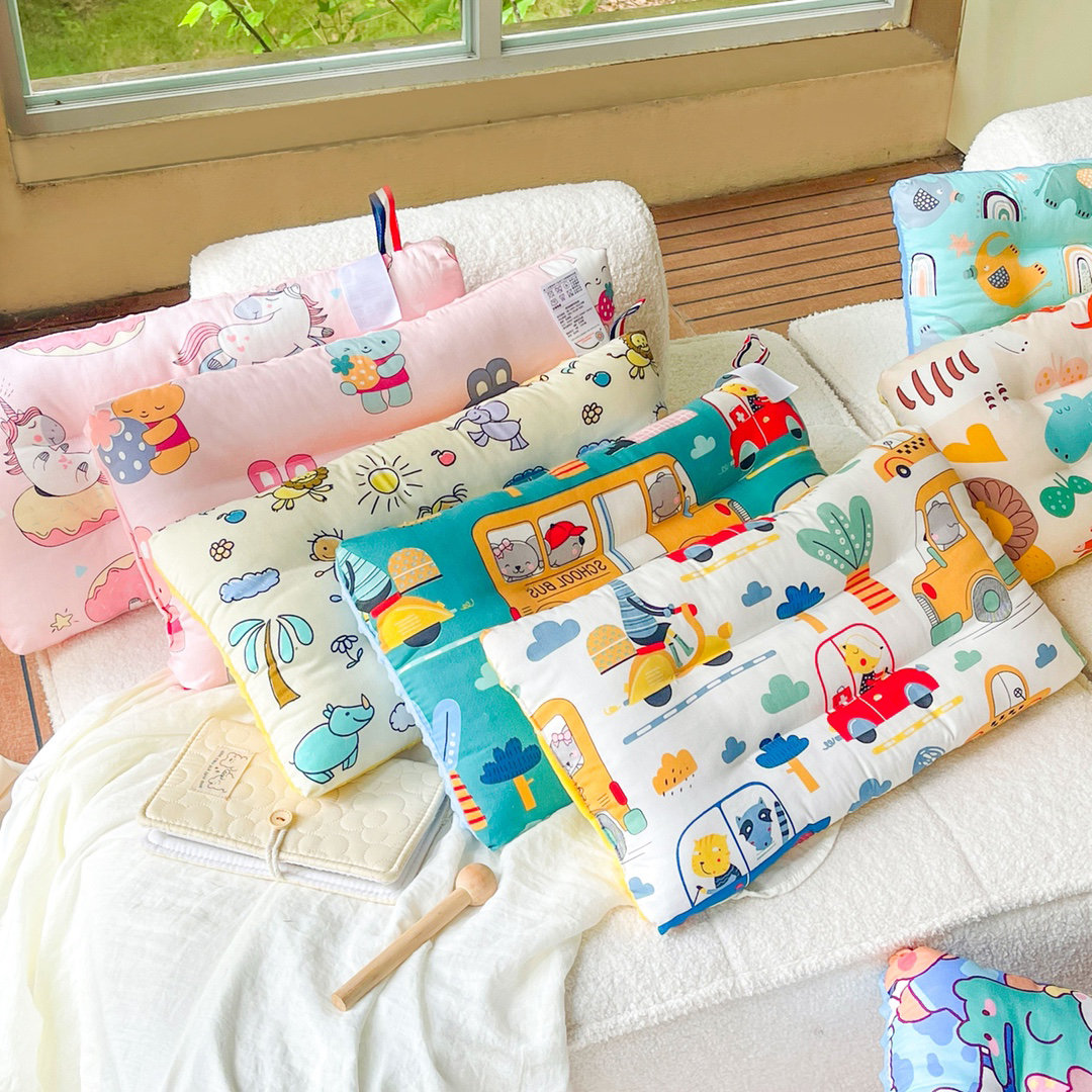 儿童枕头安抚豆豆枕纯棉四季通用小学生幼儿园宝宝婴儿枕芯可水洗 - 图0