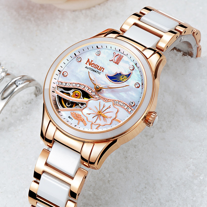 2020新款尼尚女士简约气质机械表 nesun尼尚国产腕表