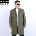 EAMAX quần áo nam size lớn mùa xuân và mùa thu chất béo cotton Người đàn ông béo phần dài cộng với phân bón áo gió XL áo khoác nam F903 - Cực lớn đồ nam đẹp Cực lớn