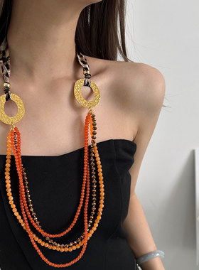 【中古风】豹纹丝巾绑带