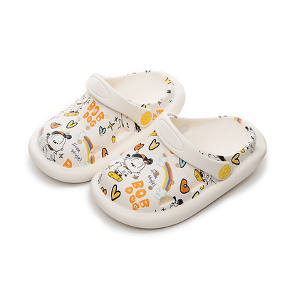 巴布豆儿童凉拖鞋宝宝夏季室内女童男童小童洞洞家用包头防滑软底