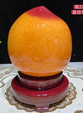 奇石天然黄蜡石黄玉寿桃生日老人送礼风水摆件家居装饰办公室收藏