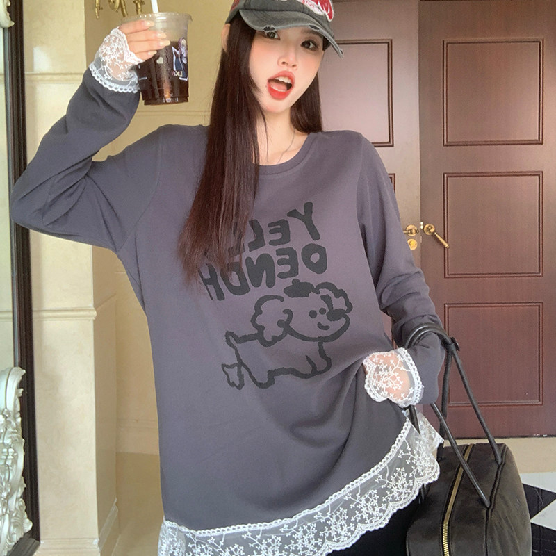 小吉家大码女装冬季双面德绒加厚韩系圆领印花长袖T恤内搭上衣女,淘宝优惠券,粉丝福利购,淘宝优惠卷