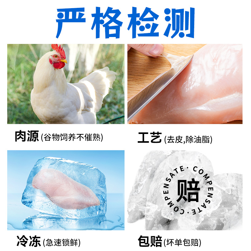 展艺低脂鸡胸肉非油炸汉堡鸡扒冷冻半成品健身自煎黑胡椒香煎鸡排-图3