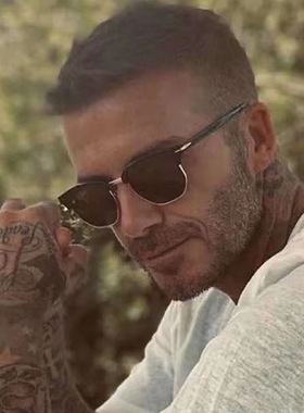 复古英伦风高级感TR90偏光太阳眼镜男贝克汉姆同款遮阳镜潮女墨镜