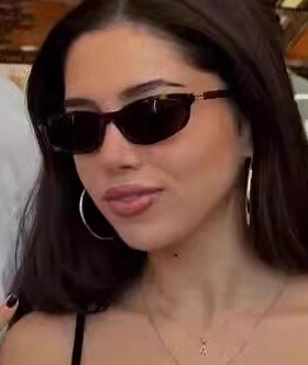 2025新小框复古猫眼玳瑁太阳镜书呆子jennie同款防紫外线墨镜个性