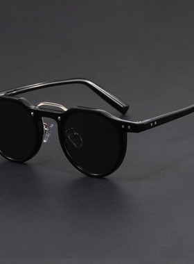 小圆框百搭嘻哈朋克风时尚达人个性太阳镜欧美街拍网红ins墨镜