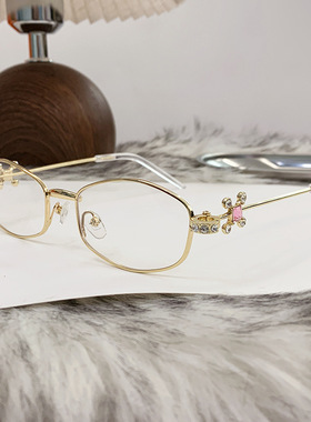 Jennie同款GM眼镜珠宝系列钻石眼镜框配近视小菱形平光镜架防蓝光