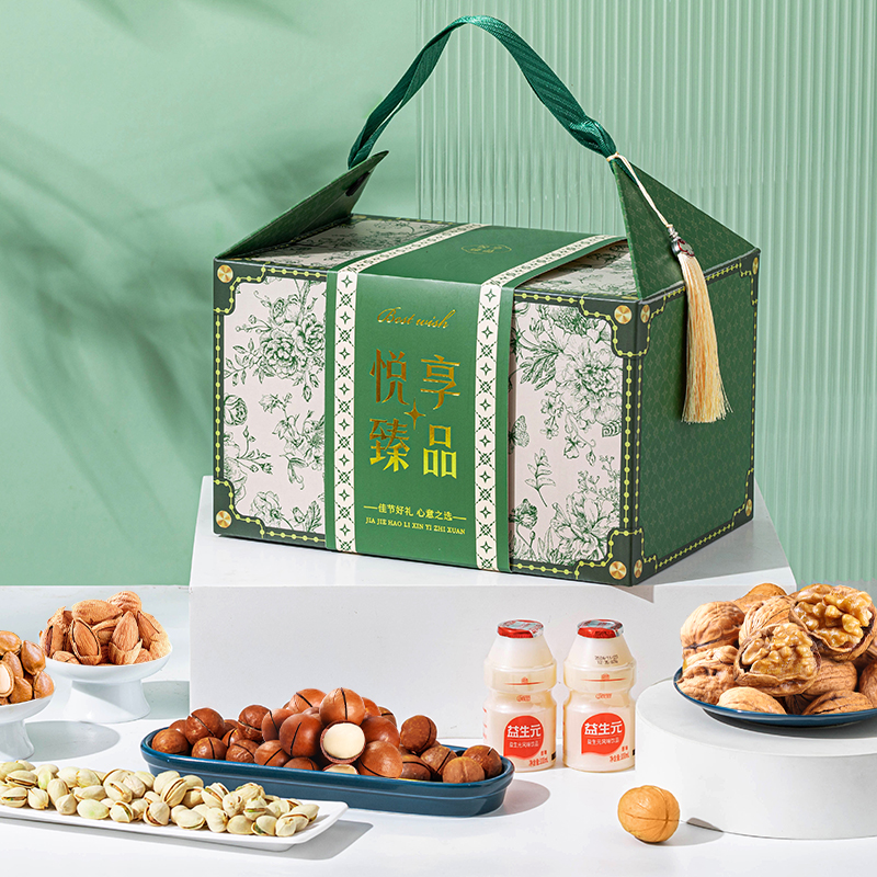 年货坚果礼盒装干果大礼包过年送礼品高端春节拜年送长辈定制团购