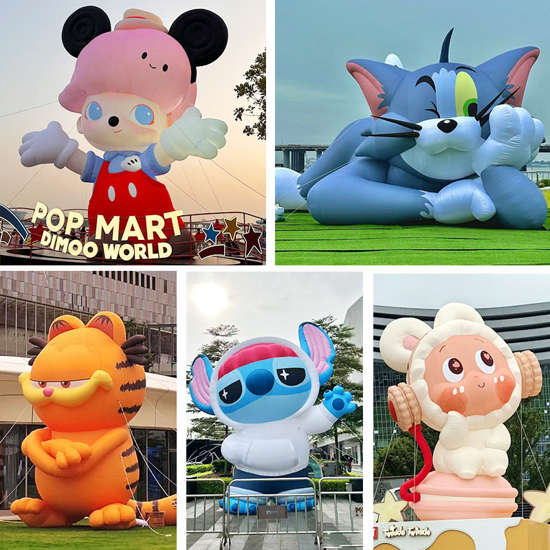 充气卡通气模定制大型ip花朵热气球行走人偶毛绒公仔马年新年气模,淘宝优惠券,粉丝福利购,淘宝优惠卷