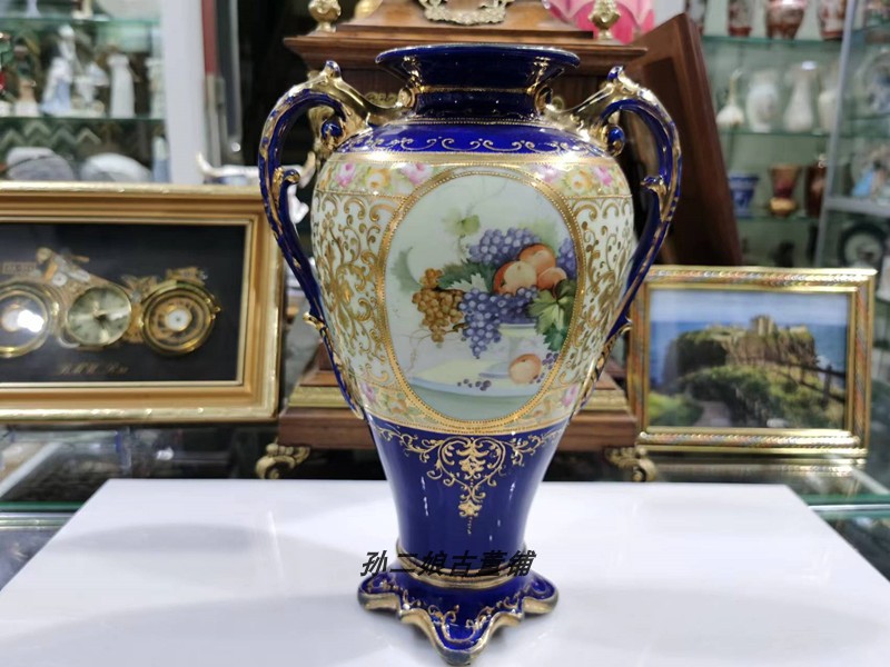 稀少特大日本花瓶 中国花瓶 美術品 雲龍図 年代品高80cm 古董品