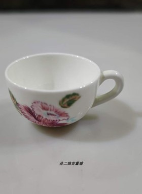 英国原产Coalport骨瓷手绘迷你咖啡杯碟二件套收藏带原包装盒中古