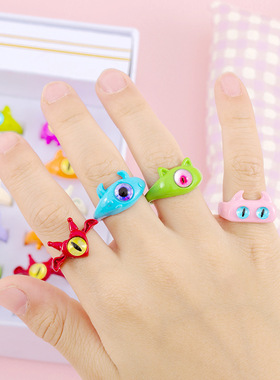 儿童可爱卡通小怪兽戒指