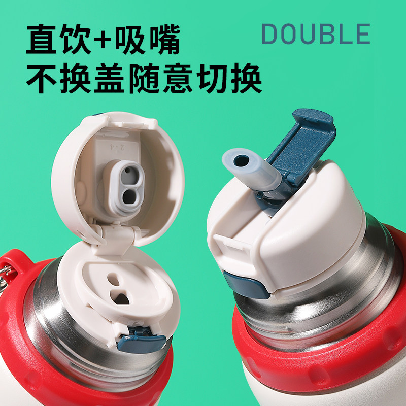 迪士尼儿童保温杯带吸管316不锈钢大容量水壶男女小学生便携水杯,淘宝优惠券,粉丝福利购,淘宝优惠卷