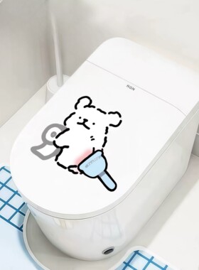 卡通创意可爱马桶贴画卫生间厕所坐便器装饰贴膜可爱浴室防水贴纸