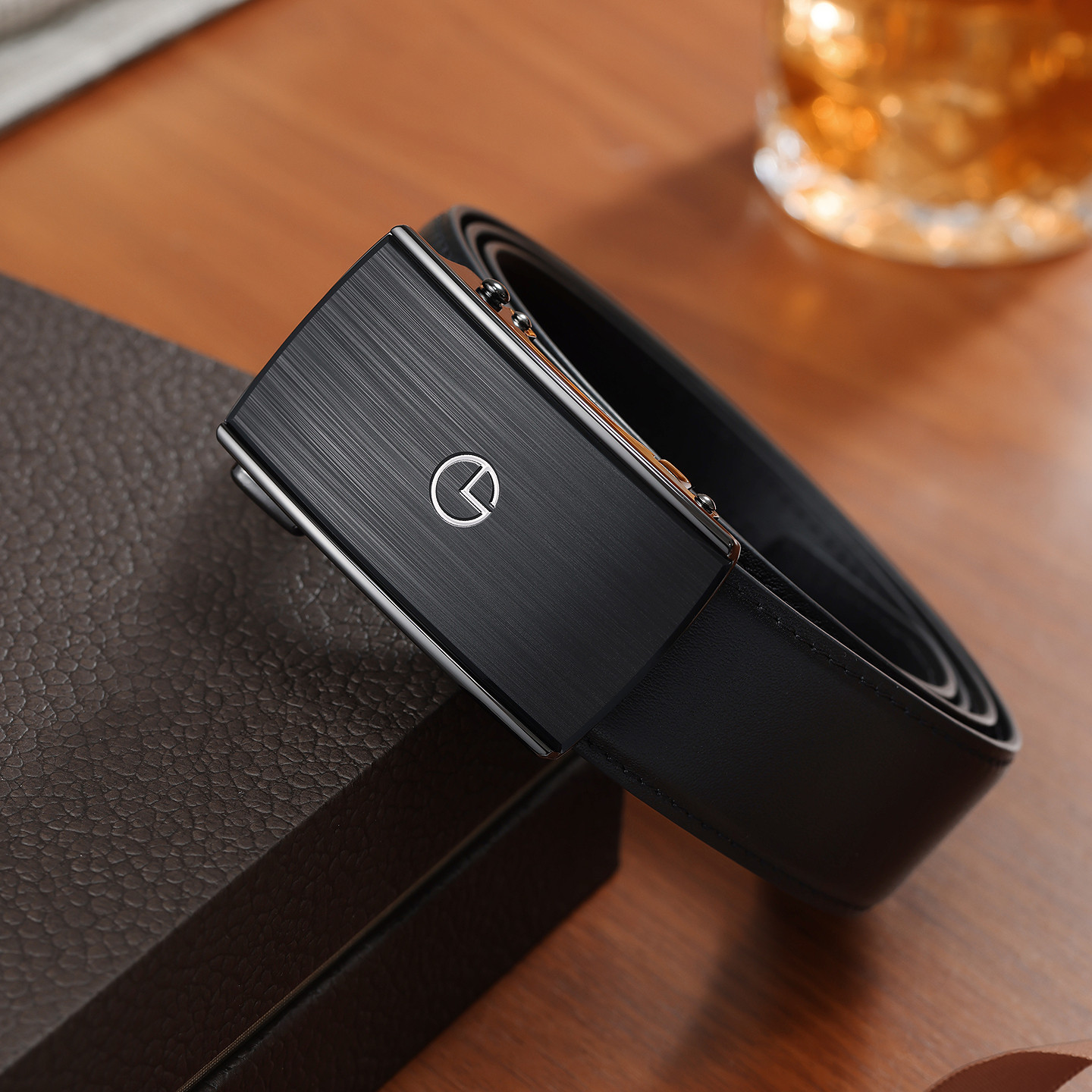 金利来皮带男士新款金属拉丝内穿式自动扣商务头层牛皮裤带腰带,淘宝优惠券,粉丝福利购,淘宝优惠卷