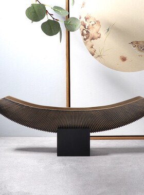 船型创意几何艺术摆件样板房酒店大堂博古架装饰品树脂工艺品花器