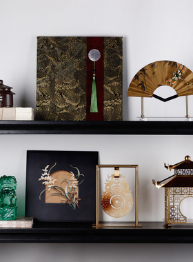 新中式现代美学高级感办公室摆设软装饰品样板间茶室酒店创意摆件