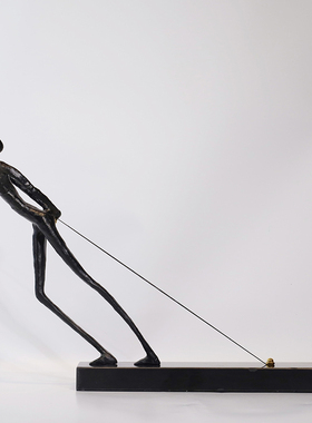 抽象黑色铸铁别墅玄关软装饰品