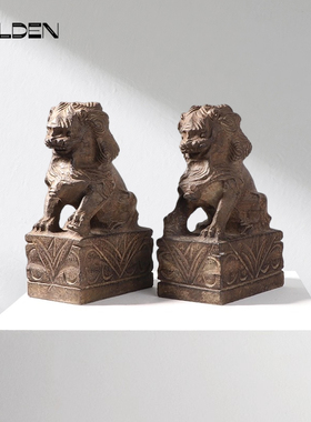 天然手工雕刻石头马摆件