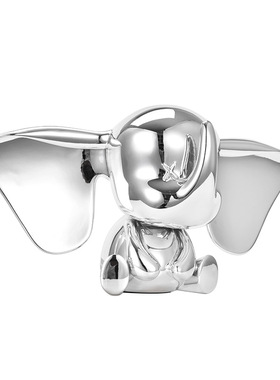 卡通银色小飞象摆件北欧样板间