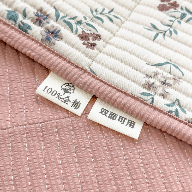纯棉防滑床盖 I ins风全棉床盖软糯夹棉件纯棉床榻榻米防滑沙发垫,淘宝优惠券,粉丝福利购,淘宝优惠卷
