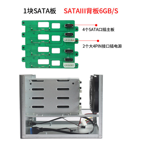 4盘位nas机箱itx主板17×17私有云存储服务器黑群晖蜗牛星际机箱 - 图2