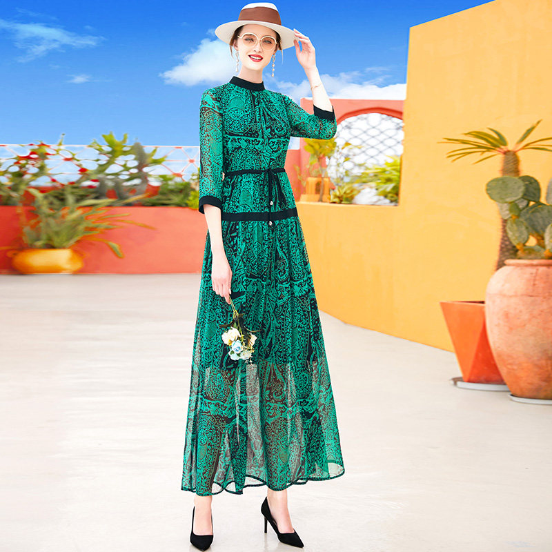 帝弗润驰新款春夏长款高端奢华长裙 帝弗润驰连衣裙