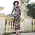 Áo khoác nữ hiệu Difu Runchi Châu Âu và Châu Mỹ in áo gió siêu dài áo khoác lông ve áo áo dài đôi ngực - Trench Coat mẫu áo khoác nữ đẹp Trench Coat