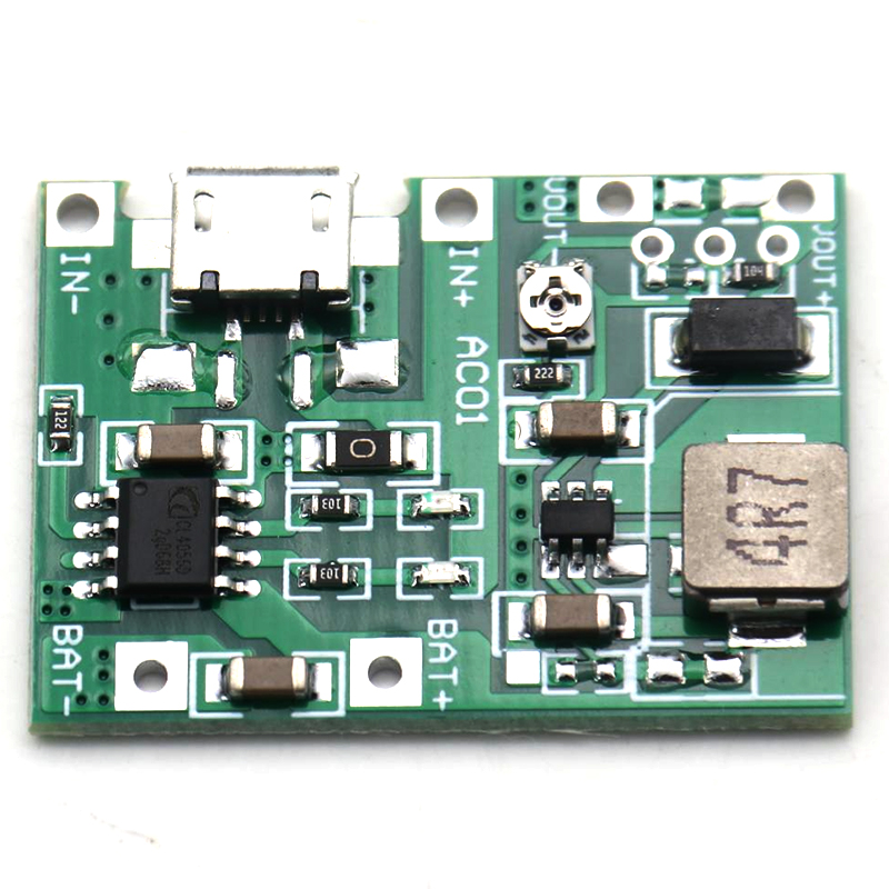 3.7V升9V 5V 万用表改装18650锂电池充电升压放电一体可调模块2 A - 图0