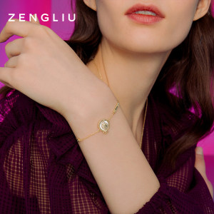 ZENGLIU设计师十二星座贝壳闺蜜手链女925纯银ins小众设计手饰品