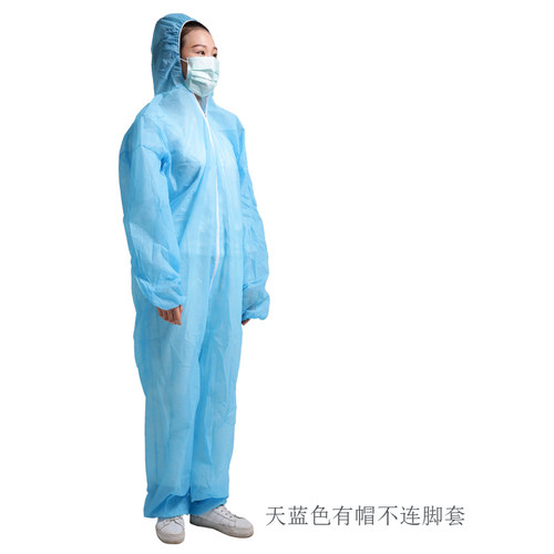 一次性喷漆防护服隔离服养殖连体服工业粉尘透气工作服全身酵素浴 - 图2