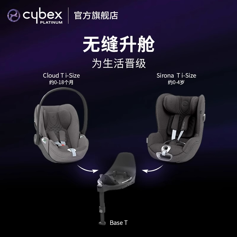 奶爸家Cybex新生婴儿提篮Cloud T-isize可平躺车载儿童安全座椅 - 图1