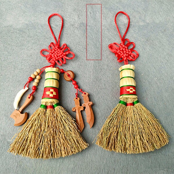 Sorghum seedling mini broom folk custom broom baby child mini broom hanging bedside stroller crib for sleeping