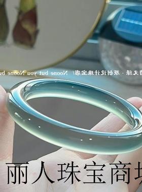 库里蓝手镯高端玉髓手镯玉石玛瑙玉镯高冰透少女气质小众轻奢手饰